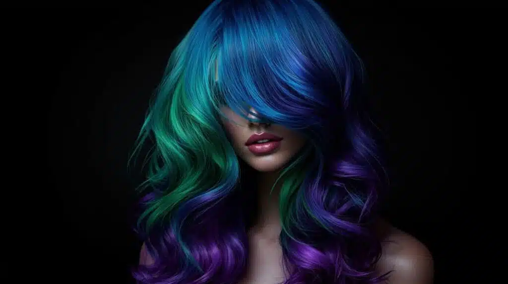 vibrant jewel tone hairstyles