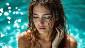 chlorine water damages hair