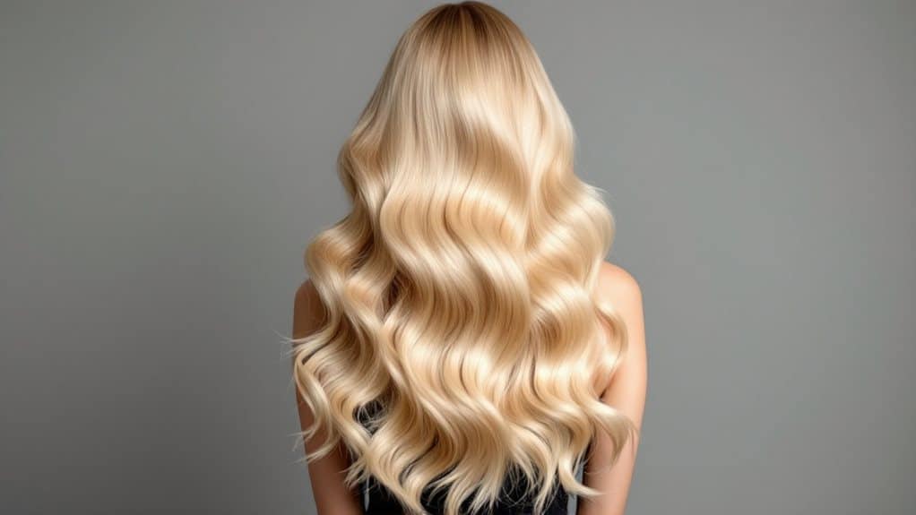 luxurious long curly hair