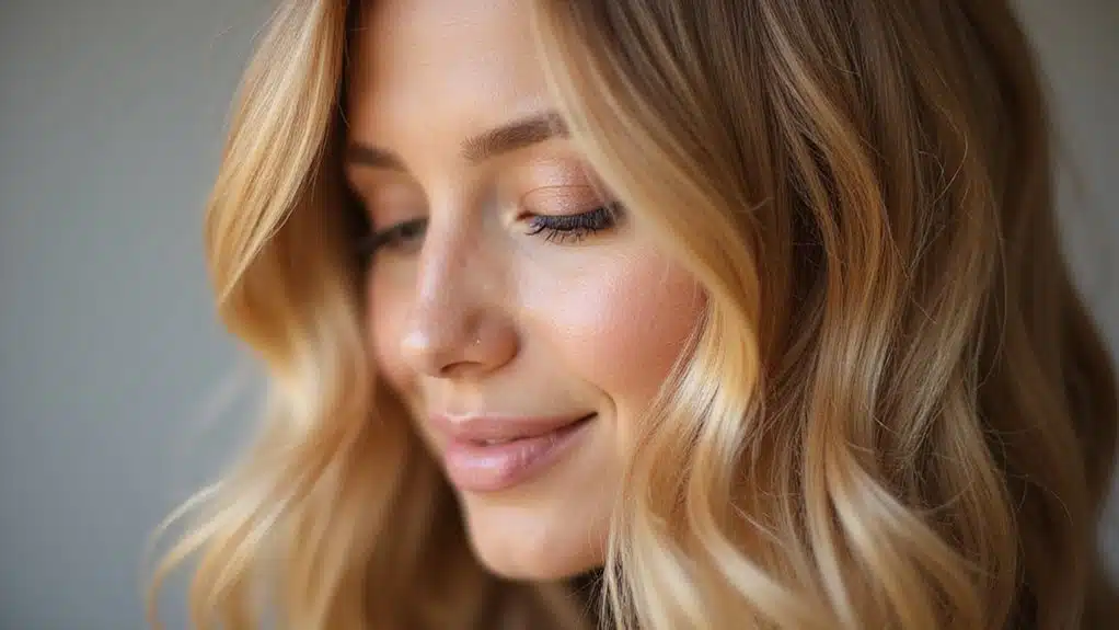 blonde Balayage-Haarsträhnen