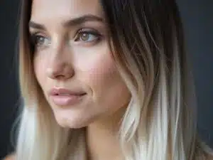 dunkle Ansätze blonde Haare