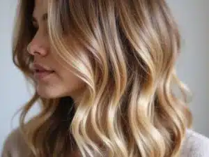 sonnengeküsste blonde Strähnchen