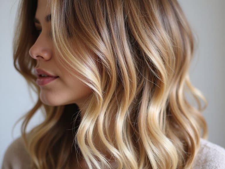 sonnengeküsste blonde Strähnchen