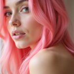 Temporäre rosa Haarfarbe: Farbe, die auffällt