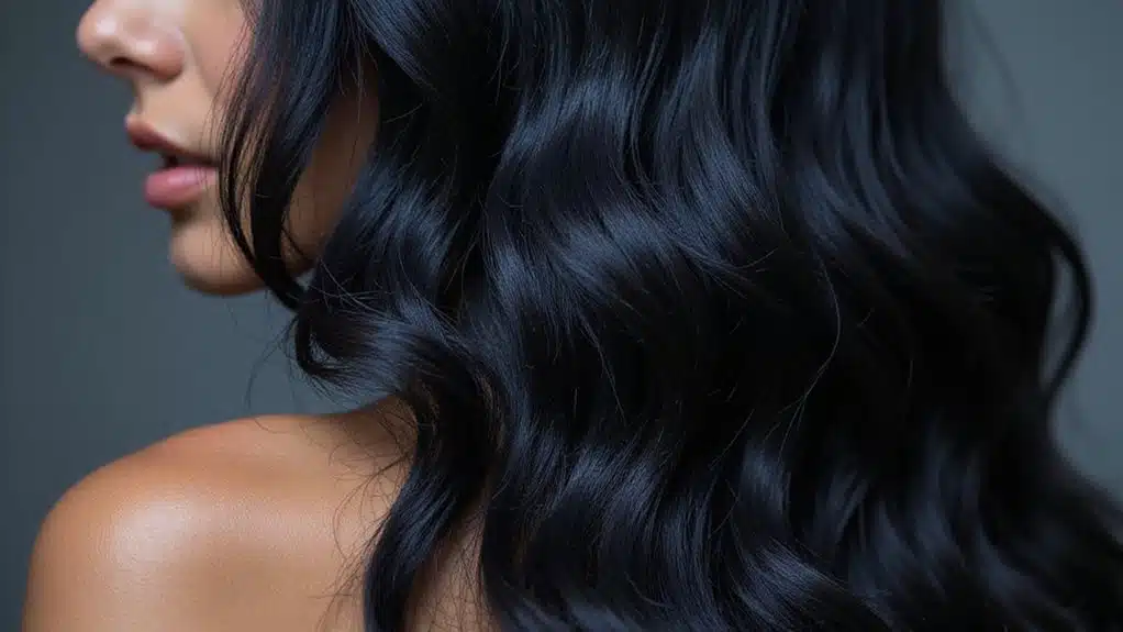 zeitlose Eleganz durch schwarze Haare