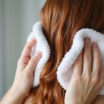 Haare richtig mit einem Handtuch trocknen