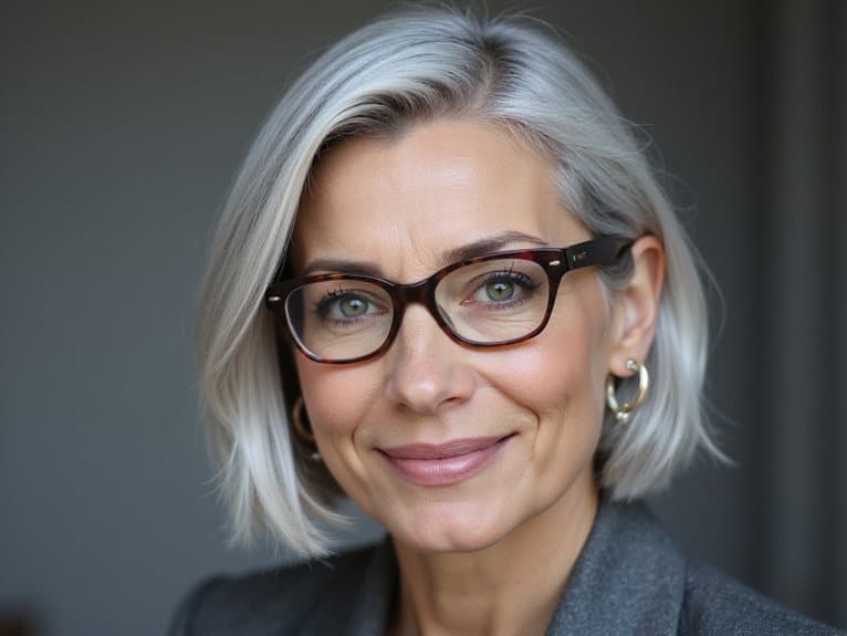 stylische Bobs für Brillenträger