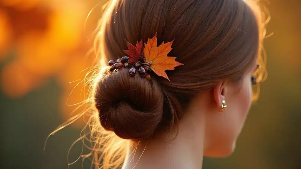 herbstlich inspirierte Haarschmuck-Verwandlung