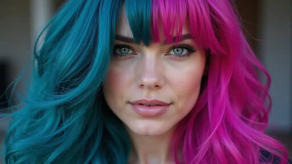 transformatives Türkis und Fuchsia