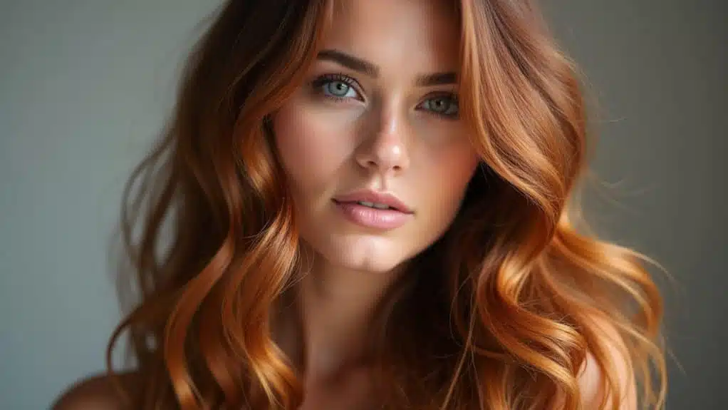 nahtlose karamell-goldene Balayage