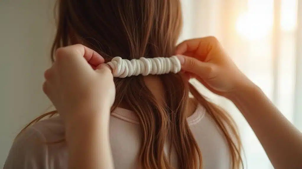 hitzlose Locken über Nacht mit Socken