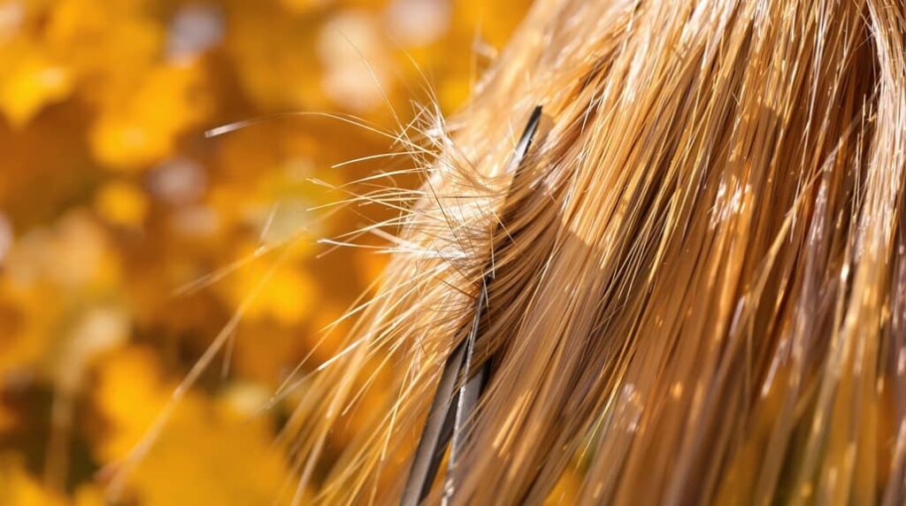 Herbstfrisur verhindert Spliss