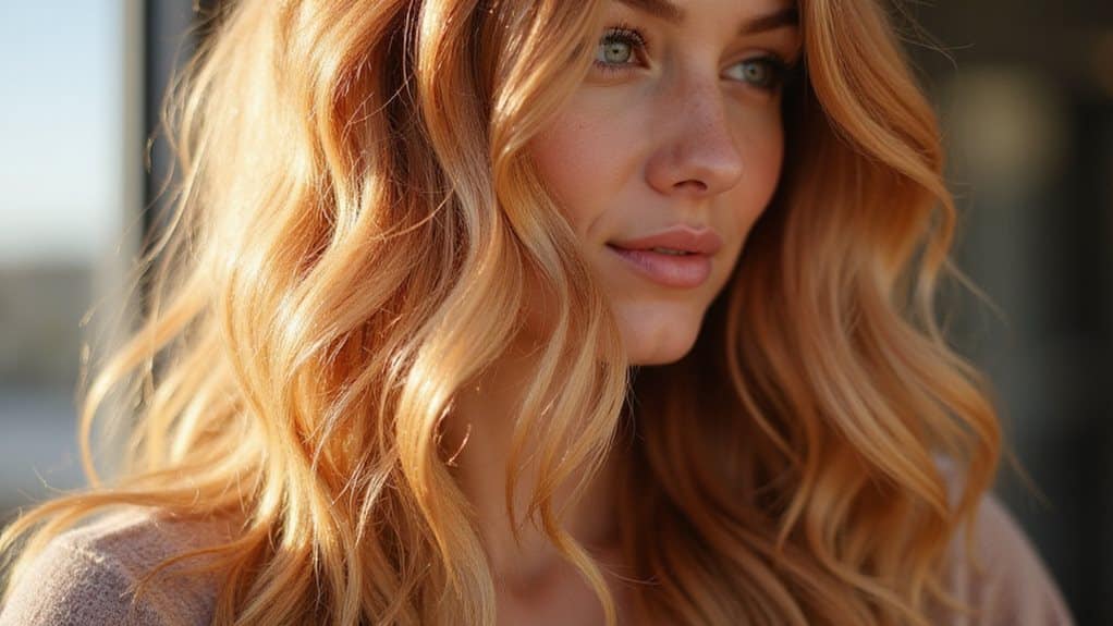 sonnengeküsst metallisch kupferblond